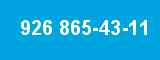 926 865-43-11 926 865-43-11